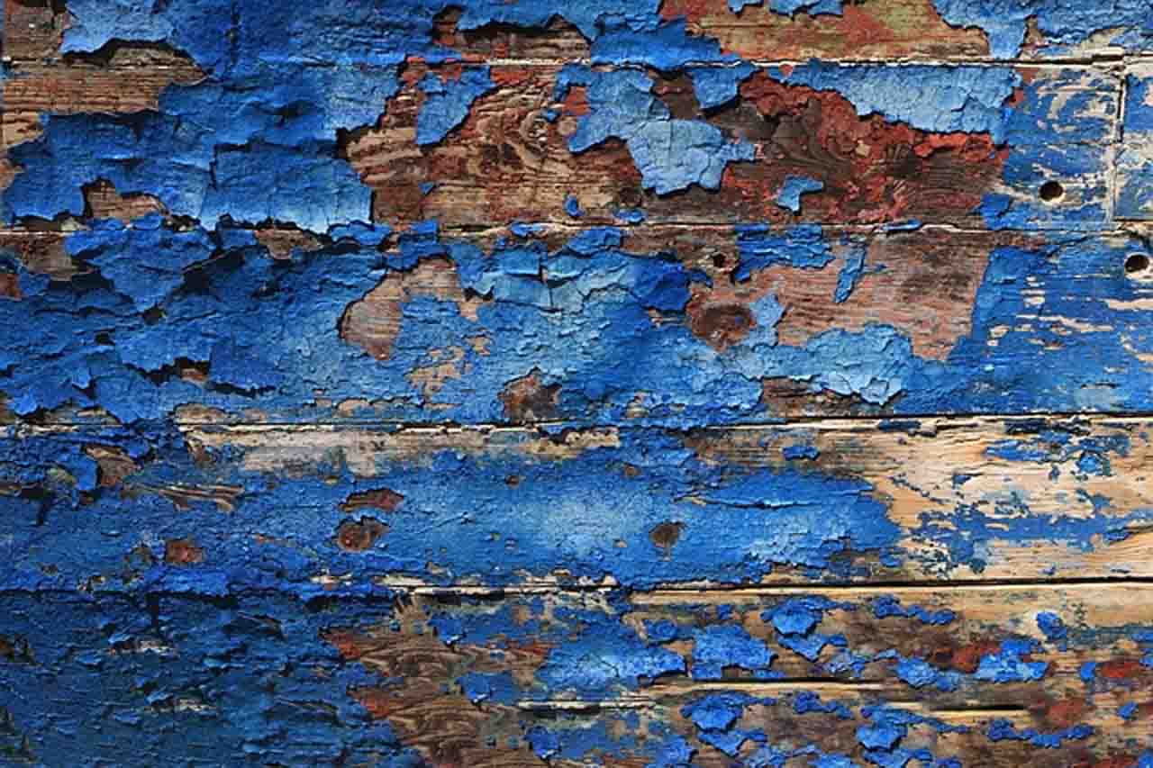 나무에 낡은 페인트